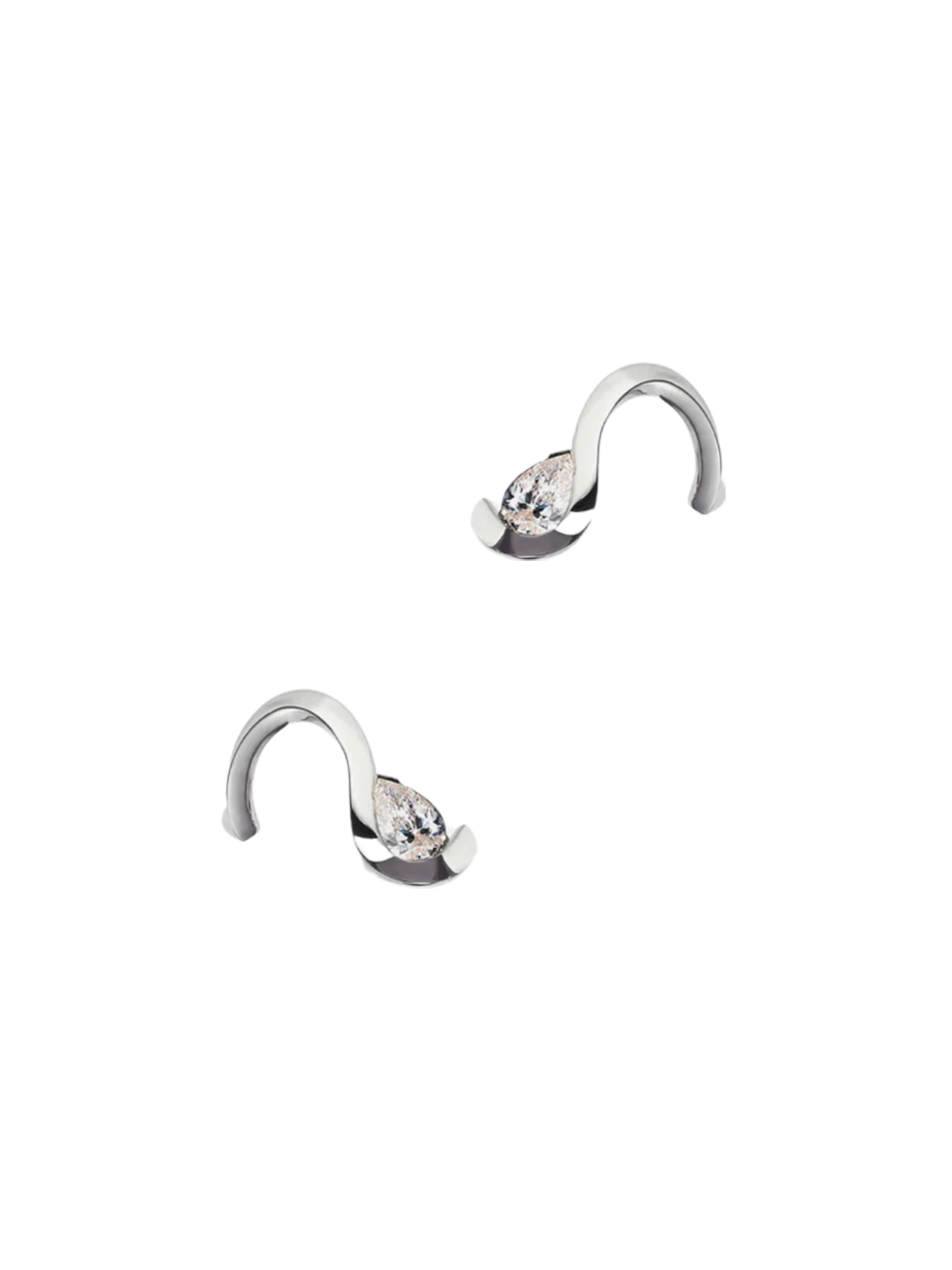 Brilliant diamond trace earring 